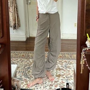 Zara nylon satin effect parachute track pants